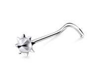 Fan Top Curved Nose Stud NSKB-841